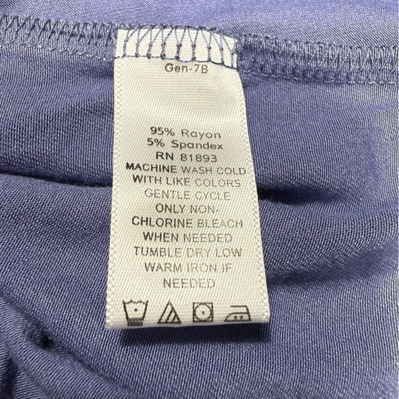 2/$30 H by Halston Hi- Low Periwinkle Blue Scoop Neck Maxi Dress Sz MP  #2323 - Picture 6 of 6